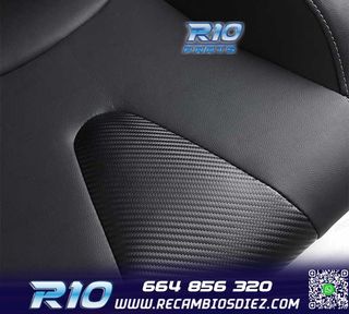 ASIENTO DEPORTIVO SEMI BAQUET ESTILO RS CUERO NEGRO