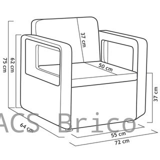 Muebles Jardín Venus Tete a Tete Grafito