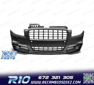 PARAGOLPES DELANTERO AUDI A4 B7 04-08 LOOK S-LINE NEGRO PDC