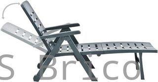 Tumbona Plegable Smeraldo con Ruedas Verde