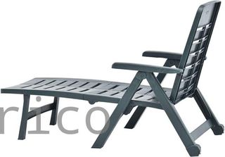 Tumbona Plegable Smeraldo con Ruedas Verde