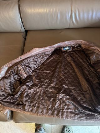 Chaqueta Piel AVIADOR Marrón Camel XXL