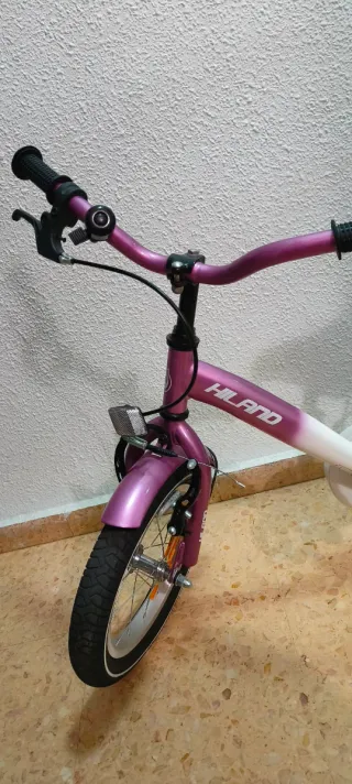 Bicicleta infantil niña rosa y blanca