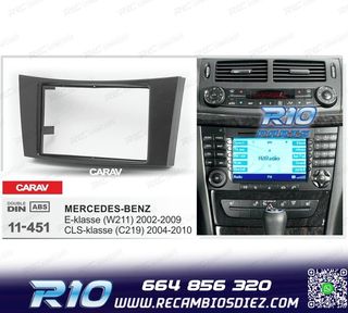 MARCO NEGRO RADIO 2-DIN MERCEDES CLASE-E W211 CLASE-CLS W219