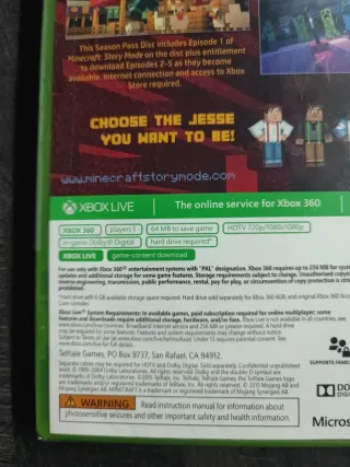 Minecraft: Story Mode Xbox 360