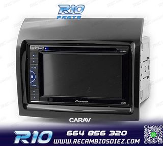 MARCO NEGRO BRILLO RADIO 2-DIN PARA CITROEN JUMPER PEUGEOT B