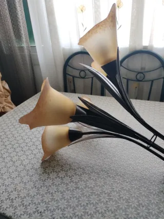 Lámpara de techo cristal y metal