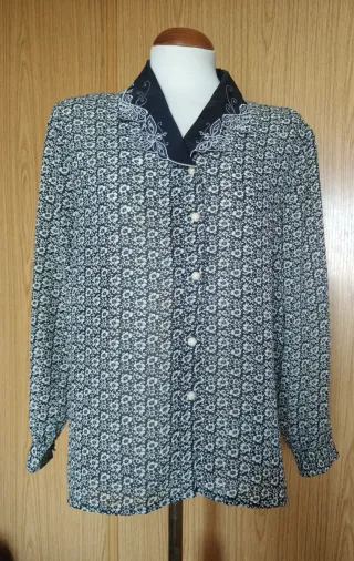 Blusa romántica estilo retro talla L