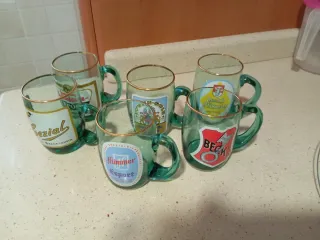 Set 6 jarritas de cristal