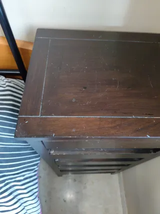 Cajonera de madera oscura 5 cajones