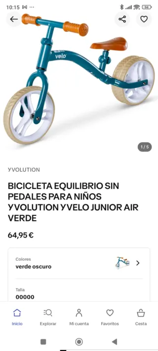 Bicicleta de equilibrio YVOLUTION YVelo Junior Air