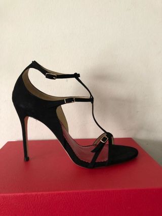 Sandalias Carolina Herrera Tacon Negro Talla 40