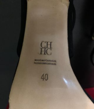 Sandalias Carolina Herrera Tacon Negro Talla 40