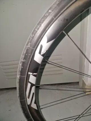 Bicicleta Giant TCR Negra y Naranja