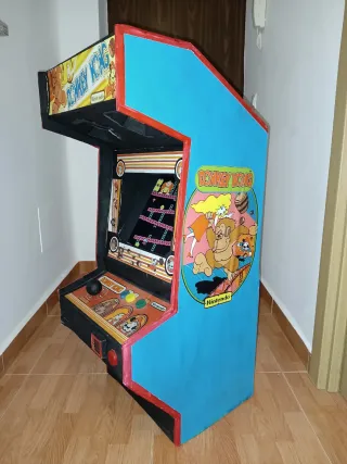Máquina recreativa decorativa cartón, Donkey Kong