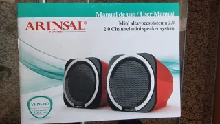 Altavoces Arinsal YHPG-002 Rojo y Negro