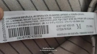 Camisa Stradivarius rayas beige y negro