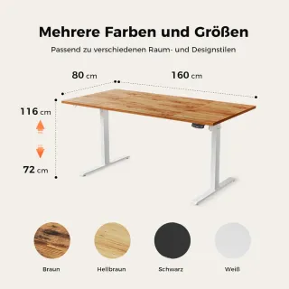 Escritorio elevable eléctrico 160x80