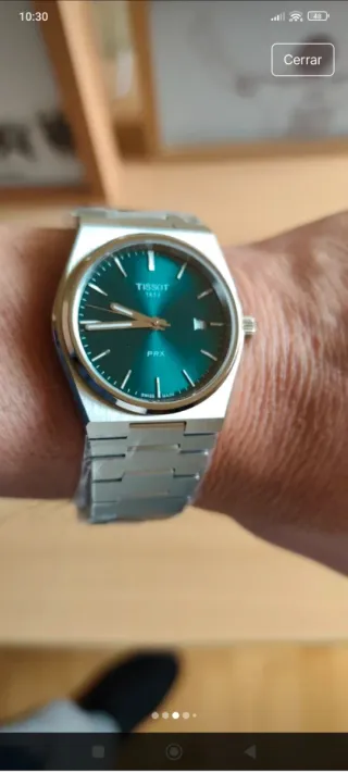 Reloj Tissot PRX 40mm Verde Acero Inoxidable