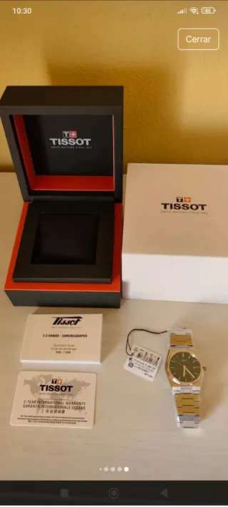 Reloj Tissot PRX 40mm Verde Acero Inoxidable
