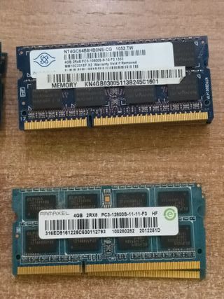 Memorias RAM DDR3 SODIMM 4GB