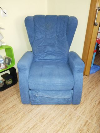 Sillón relax 3 posiciones azul