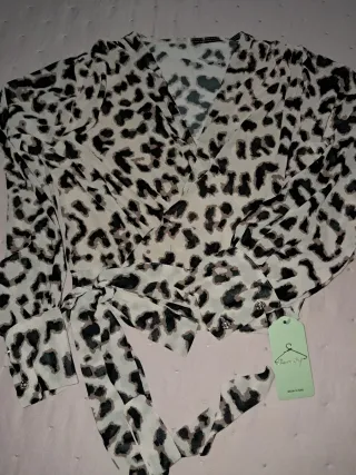 Camisa Flower Style Leopardo Talla Única