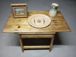 🇪🇦Antigua mesa de cocina o tocinera de madera