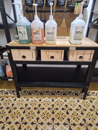 Mesa de trabajo pino y metal