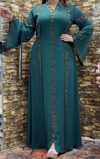 Abaya Egipcia Verde Talla M L xl 2xl 3xl