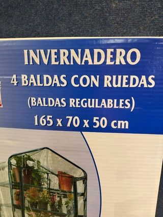 Invernadero PVC 4 baldas 165x70x50