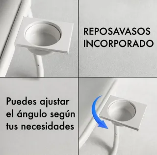 Mesa auxiliar blanca metal y plástico