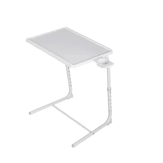 Mesa auxiliar blanca metal y plástico