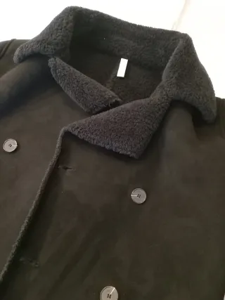 Abrigo Zara Hombre Negro Talla 40