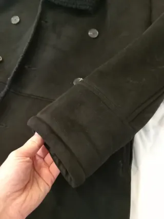 Abrigo Zara Hombre Negro Talla 40