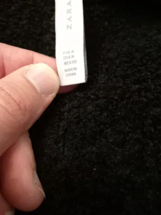 Abrigo Zara Hombre Negro Talla 40