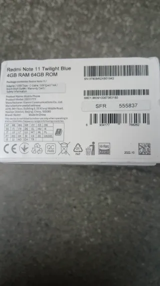 Xiaomi Redmi Note 11 Azul 64GB