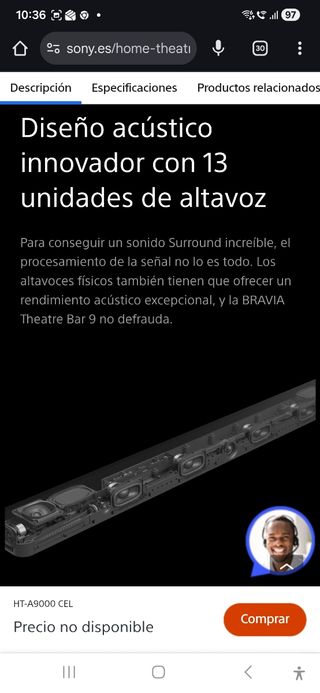 Barra de Sonido Sony BRAVIA Theatre Bar 9