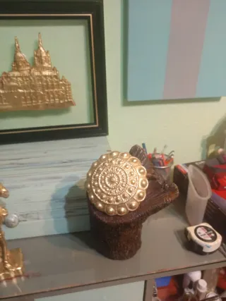 Tallas decorativas pan de oro y plata