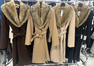 Abrigo talla única beige y marrón