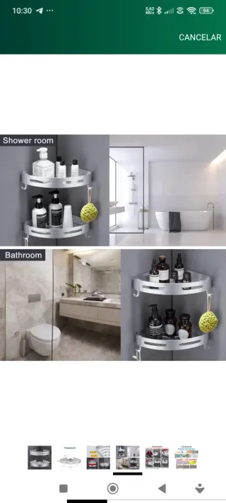 Estantería Rinconera Baño Acero Inoxidable