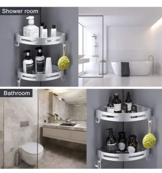 Estantería Rinconera Baño Acero Inoxidable