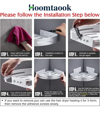 Estantería Rinconera Baño Acero Inoxidable