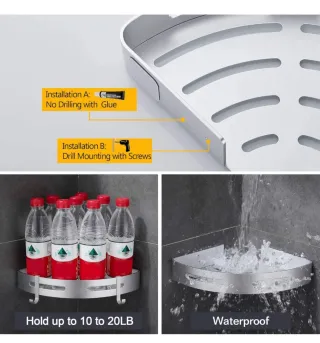 Estantería Rinconera Baño Acero Inoxidable