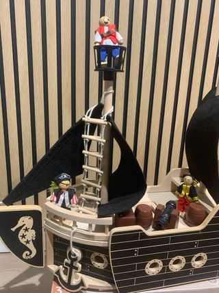 Barco Pirata de Madera Juguete