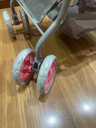 Carrito Gemelar Rosa y Gris