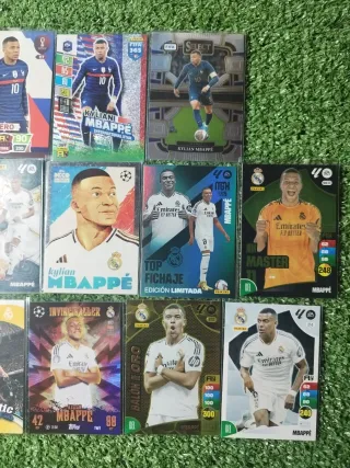 Lote 35 cartas Mbappé Panini Topps