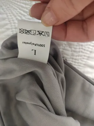 Top fiesta lentejuelas gris plateado