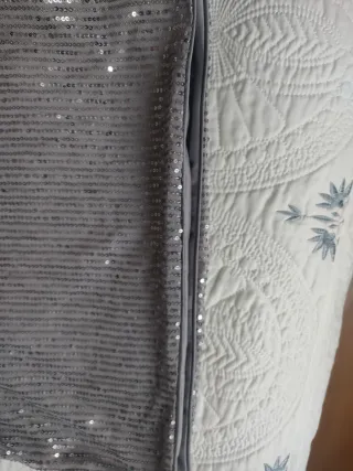 Top fiesta lentejuelas gris plateado