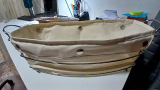 Panera de tela y metal